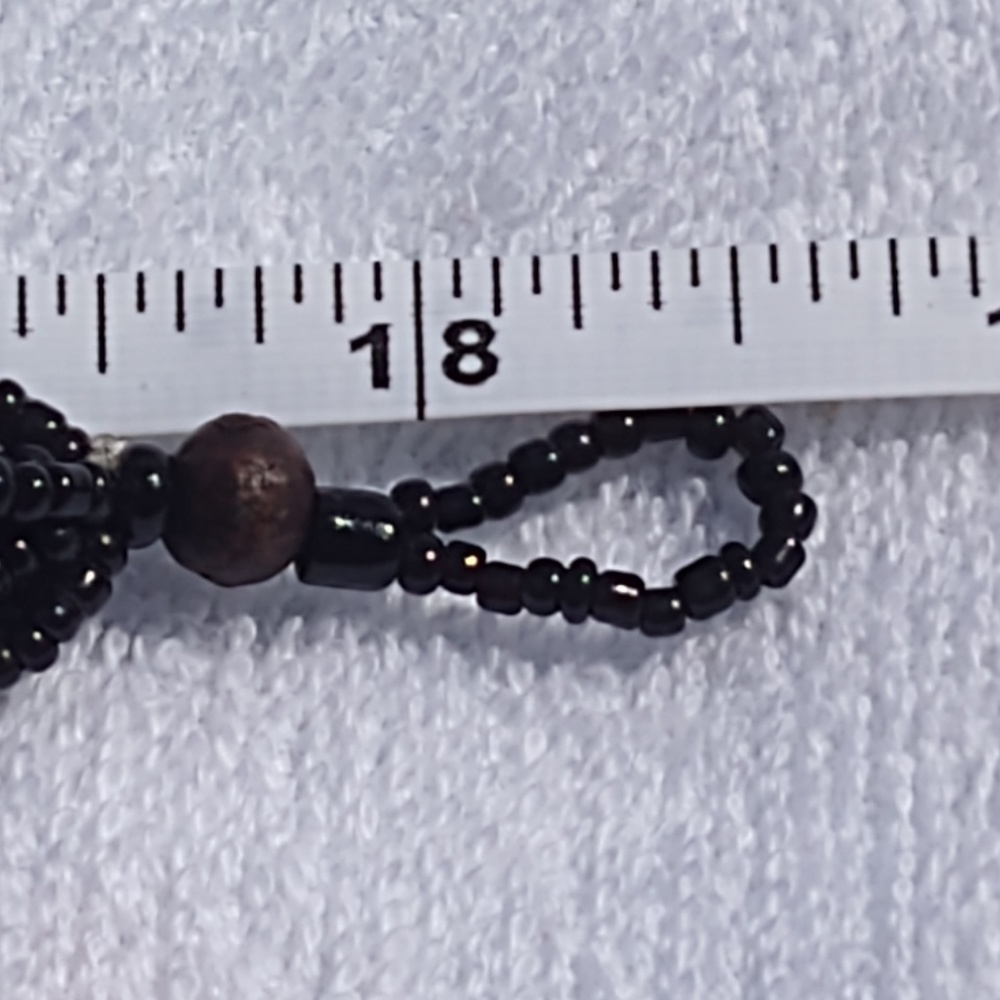 Seashell Abalone Black Beaded Toggle Necklace - image 5